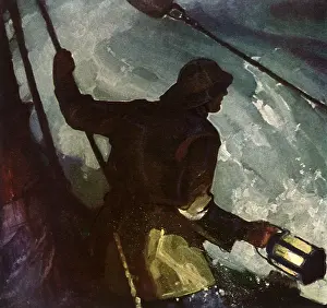 Rainstorm: Sailor during Storm