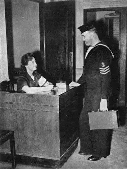 Canteens: Sailor at Y.M.C.A. hostel on The Strand