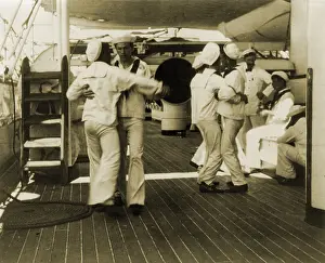 Deweys: Sailors aboard the USS OLYMPIA waltzing ?