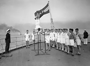 Parallel: Sailors of the German Navy during gymnastics, 1933