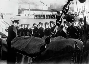 Cutter: Sailors on a German outpost boat, 1940