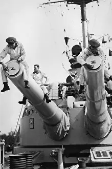 Swinemunde: Sailors on a German warship, 1933