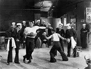 Bouts: Sailors having boxing match