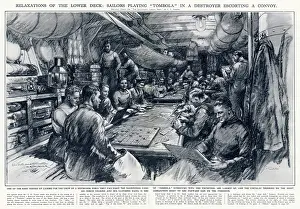 Tombola: Sailors playing Tombola in a Destroyer escorting a Convoy