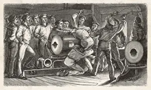 Flogging: SAILORS PUNISH MESSMATE