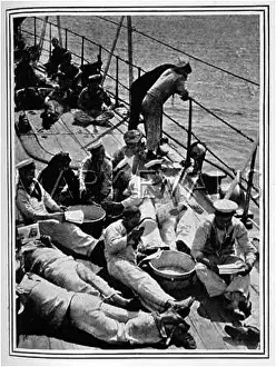 Grog: SAILORS RELAX ON DECK