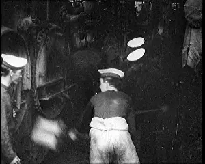 Boilers: Sailors Shovelling Coal Into Boilers