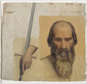 Risen: Saint Andrew's face, Saint Paul's hand