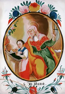 Glas: Saint Anne Teaching the Virgin to Read