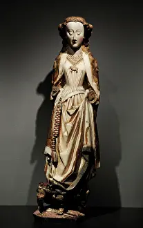 Netherlandish: Saint Barbara, c. 1470, by Master of the Statues of Koudewat