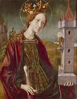 Wafer: Saint Barbara, by Michael Pacher