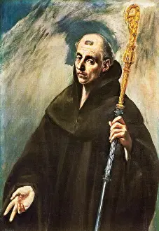 Theotokopoulos: Saint Benedict (San Benito), by El Greco