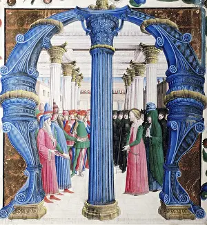 Libri: Saint Catherine of Alexandria visiting Maximinus