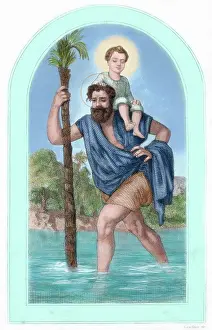 Patron: Saint Christopher Carrying the Christ Child