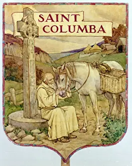 Missionaries: Saint Columba here he is depicted as an oldman
