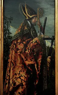 Elmo: Detail of Saint Erasmus of Formiae. Saint John Altarpiece, 1