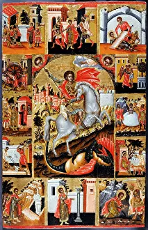 Cretan: Saint George bringing down the dragon