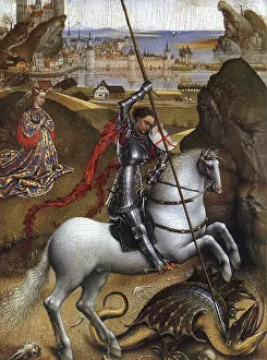 Weyden: Saint George and the Dragon, by van der Weyden