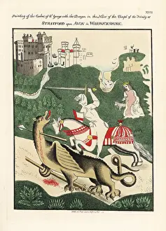 Silene: Saint George fighting the dragon in front