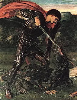 Burne: Saint George Kills the Dragon, by Burne-Jones