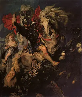 1630: Saint George's Fight with the Dragon, by Rubens