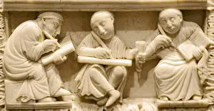 Tablet: Saint Gregory the Great with Scribes, 10th C