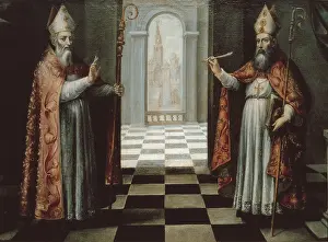 Hagiography: Saint Isidore and Saint leander of Sevilla. 17th