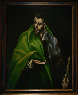 Mantle: Saint James the Greater. Portrait by El Greco