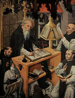 1490: Saint Jerome in his Study. Detail. Castilian School