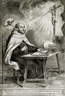 Message: Saint John of the Cross (1542-1591). Engraving