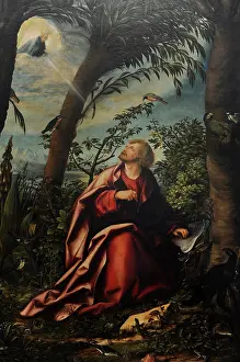 Vision: Detail of Saint John the Evangelist on Patmos. Central panel