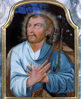 Eglomise: Saint Joseph