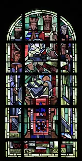 Poissy: Saint Louis stained glass window, Collegiale Notre-Dame
