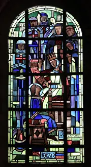 Poissy: Saint Louis stained glass window, Collegiale Notre-Dame