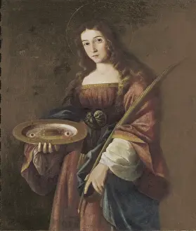 Monistrol: Saint Lucy. 17th c. Work of Zurbaran's school