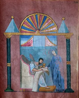 Scriptorium: Saint Mark writes the first