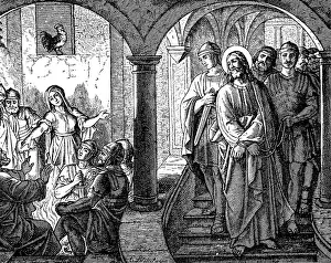 Denying: Saint Peter, 1 - circa 64 AD, apostle, denying