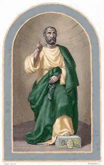 Keys: Saint Peter (c. 1 B.C.-67 A.C). Apostle of Jesus Christ and