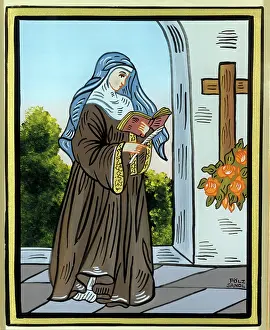 Eglomise: Saint Roswitha of Gandersheim
