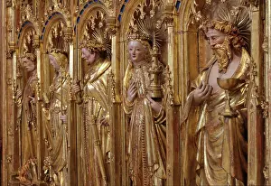 Baerze: Saints, Crucifixion Altarpiece, Musee des Beaux-Arts
