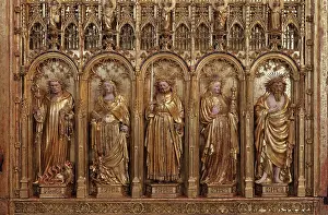 Baerze: Saints, Crucifixion Altarpiece, Musee des Beaux-Arts
