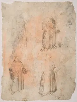 Recto: Four Saints (recto); Two Saints, Seated Madonna
