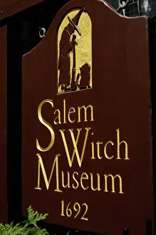 1692: Salem With Museum. Placard. Massachusetts. united States