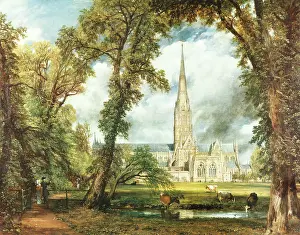 Chuch: Salisbury Cathedral, by John Constable