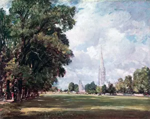 Salisbury: Salisbury Cathedral from Lower Marsh Close Artist: