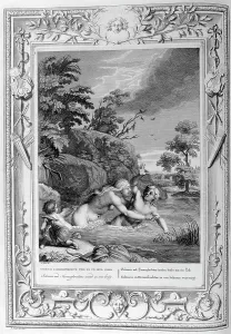 Attempted: Salmacis. Engraving from Tableaux du temple des