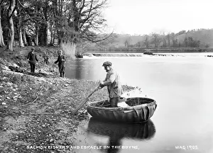 Louth: Salmon Fishers and Coracle on the Boyne