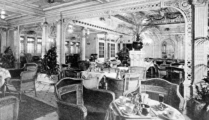 Transatlantic: Salon on board the Rotterdam, around 1908