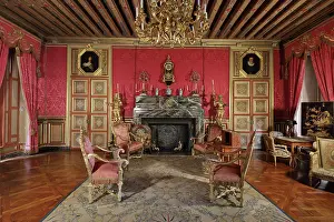Appartements: Salon du Roi, Chateau de Maintenon, Eure-et-Loir, France