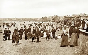 Saltcoats: Saltcoats Esplanade and beach, early 1900s